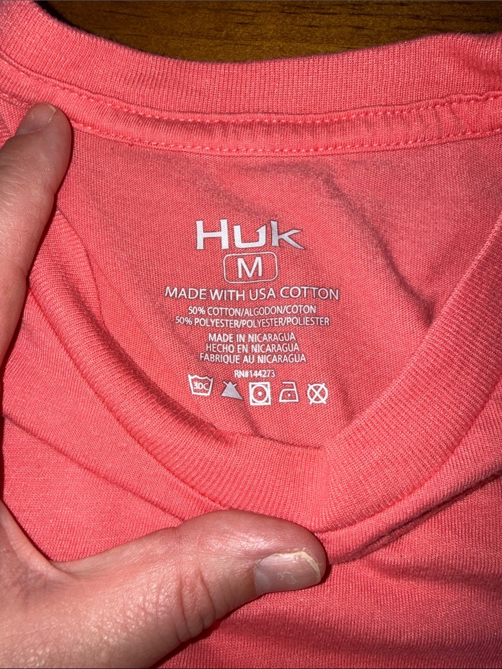 Huk Coral Pink Short-Sleeve Men's Tee - Picture 3 of 6